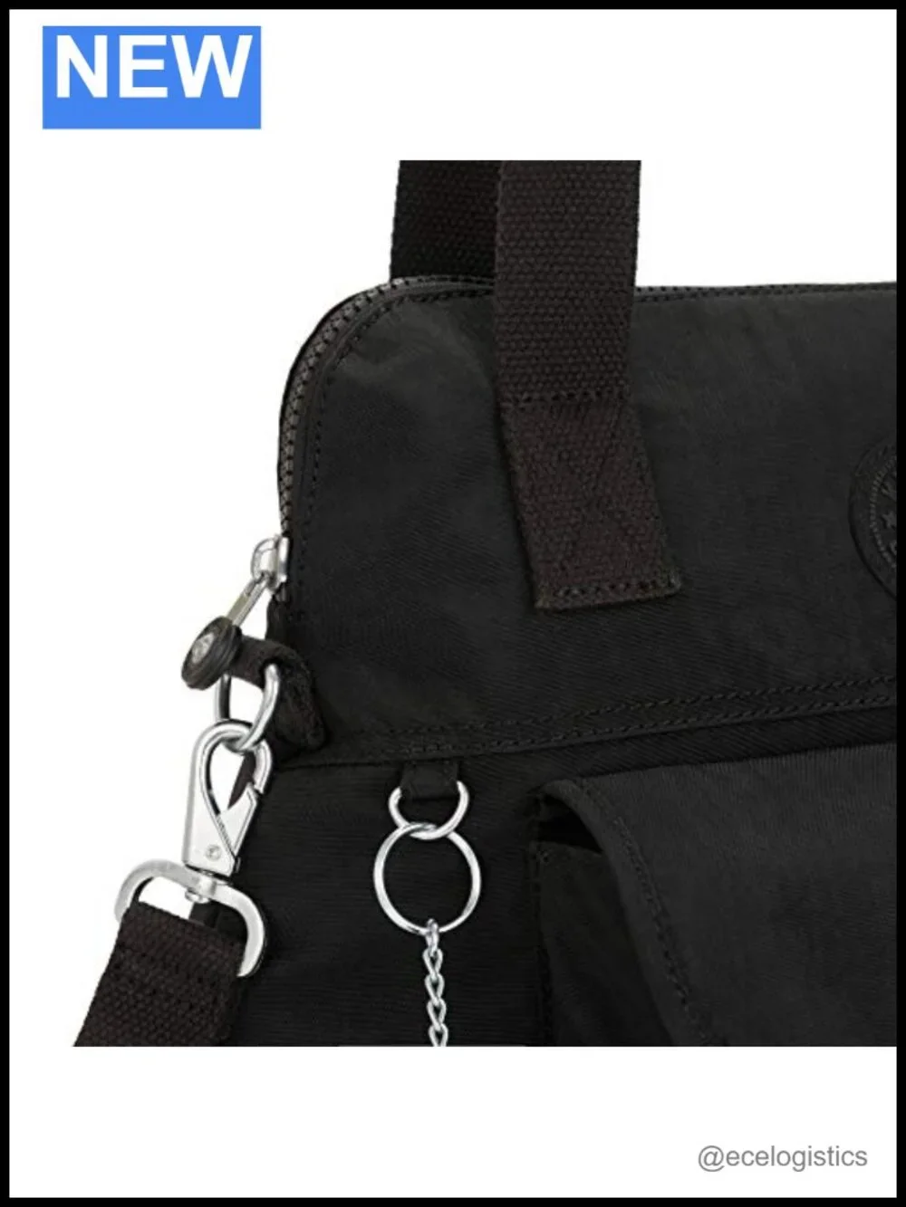 Kipling Pahneiro Handbag Nylon Top-Handle Trapezoid Shoulder Bag with Zipper